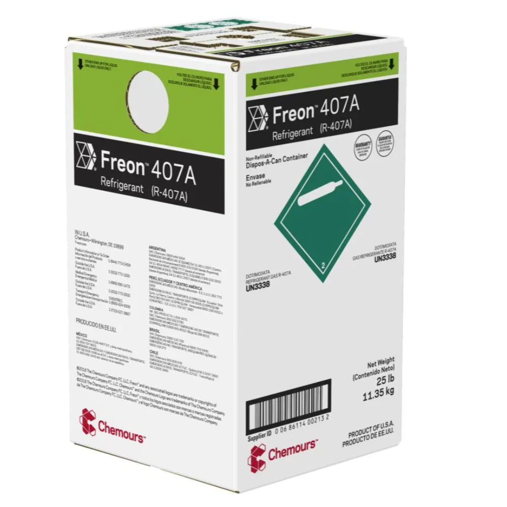 R-407A 25lb Refrigerants Factory Sealed Freon