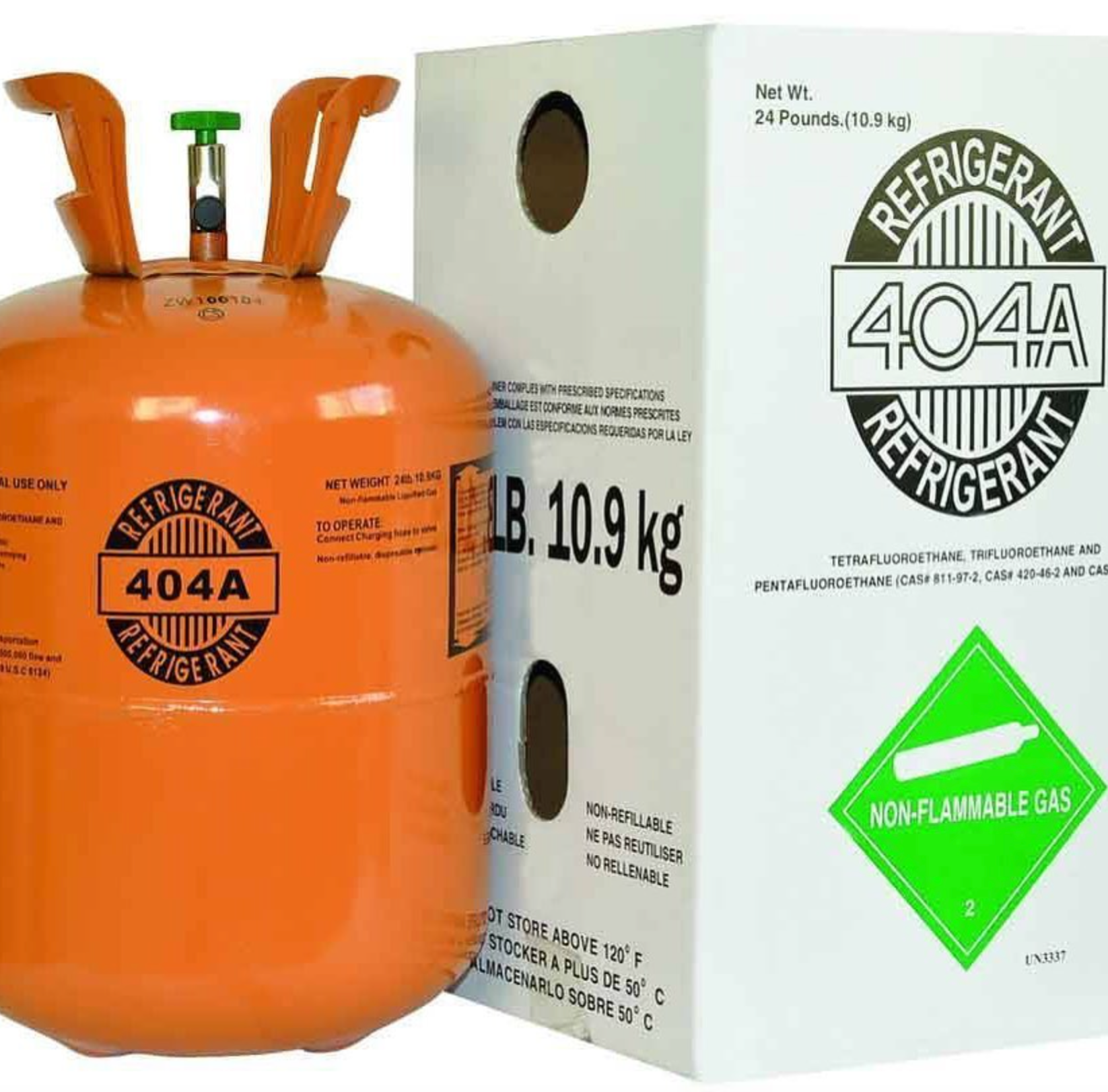 R-404A Refrigerants 24lb Factory Sealed Freon