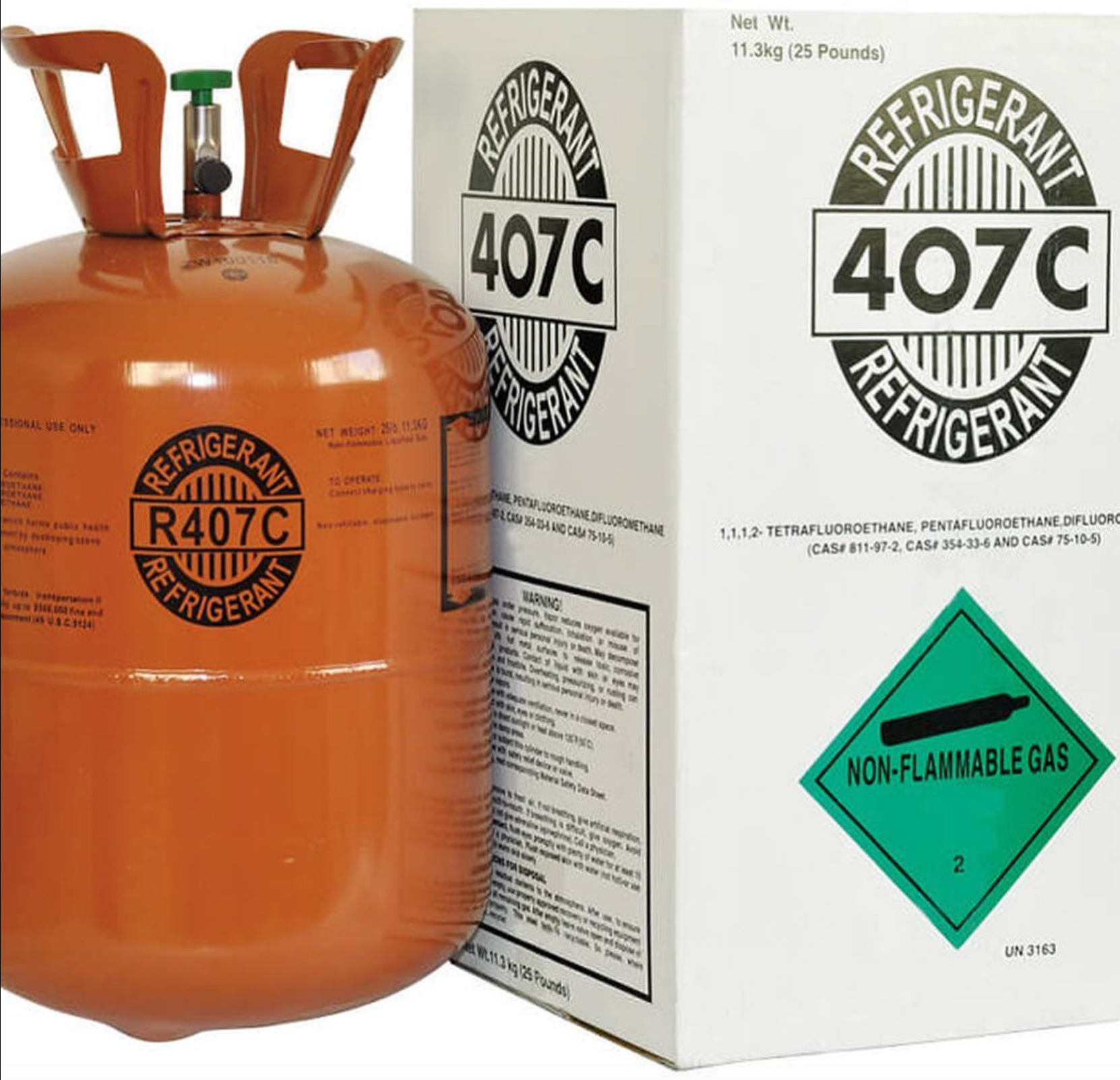 R-407C REFRIGERANT 25lb Factory Sealed Freon