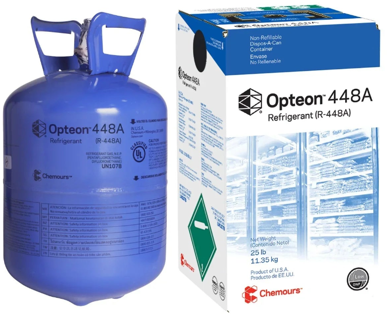 R448A 25 LB Refrigerants Chemours/Opteon Replacement for R404A and R22